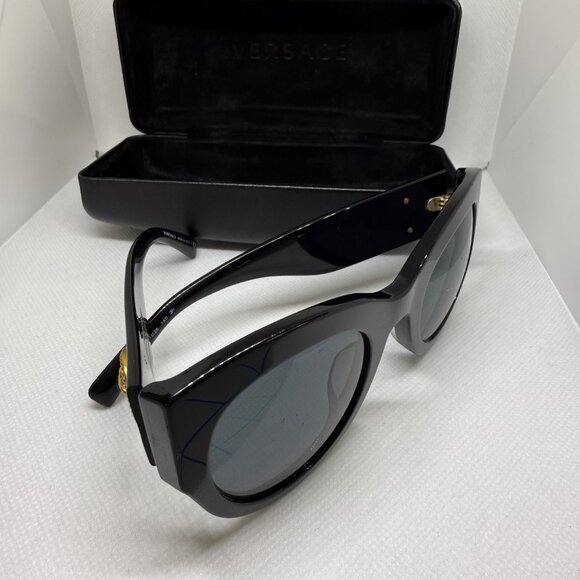 Versace Women’s Designer Sunglasses – Black & Gold Medusa - Picture 13 of 16